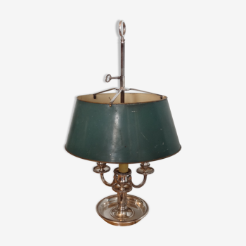 Lampe bouillotte en bronze argenté de style Louis XVI