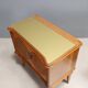 Pair of wooden and glass bedside tables from the 1950s.