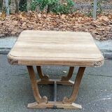 Restored Art Deco dining table in solid oak, 1940