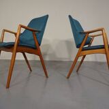 Set of Danish Beech Armchairs, 1960s