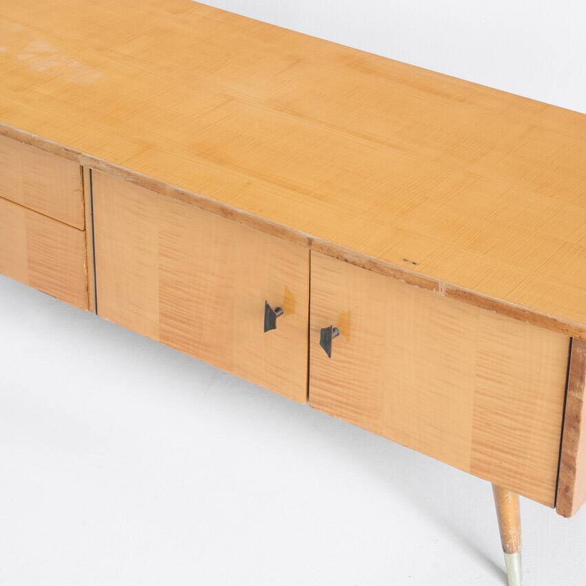 Vintage low sideboard / TV cabinet (former dressing table). France, 1960s