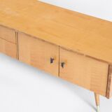 Vintage low sideboard / TV cabinet (former dressing table). France, 1960s