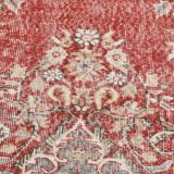 7x10 Faded Red Area Vintage Persian Rug, 199x311 Cm