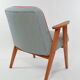 Fauteuil 366 pieds de poule bleu