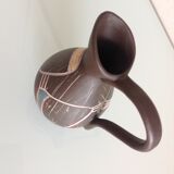 Polychrome ceramic soliflore vase by Sawa Foreign / vintage 60s-70s