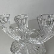Bougeoir en verre annees 50