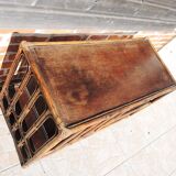 Old large hi-fi / vinyl cabinet in rattan