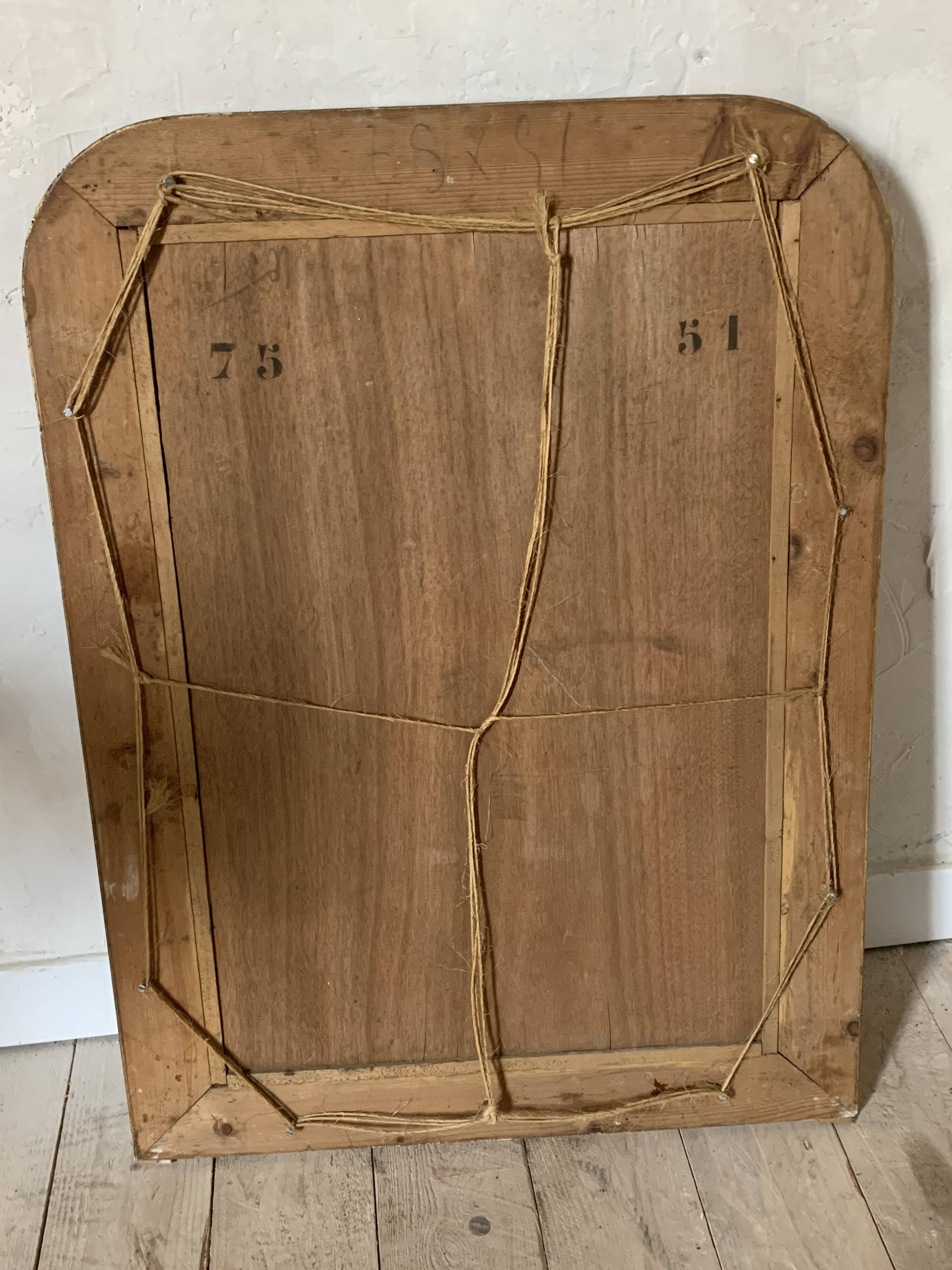 Louis philippe golden fireplace mirror with floral pattern