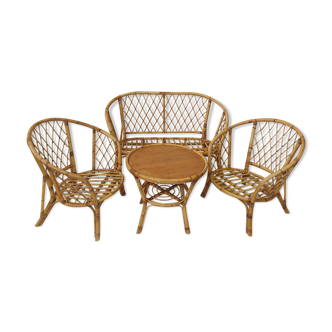 Vintage rattan garden furniture