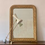 Mirror fireplace trumeau Louis philippe gilded