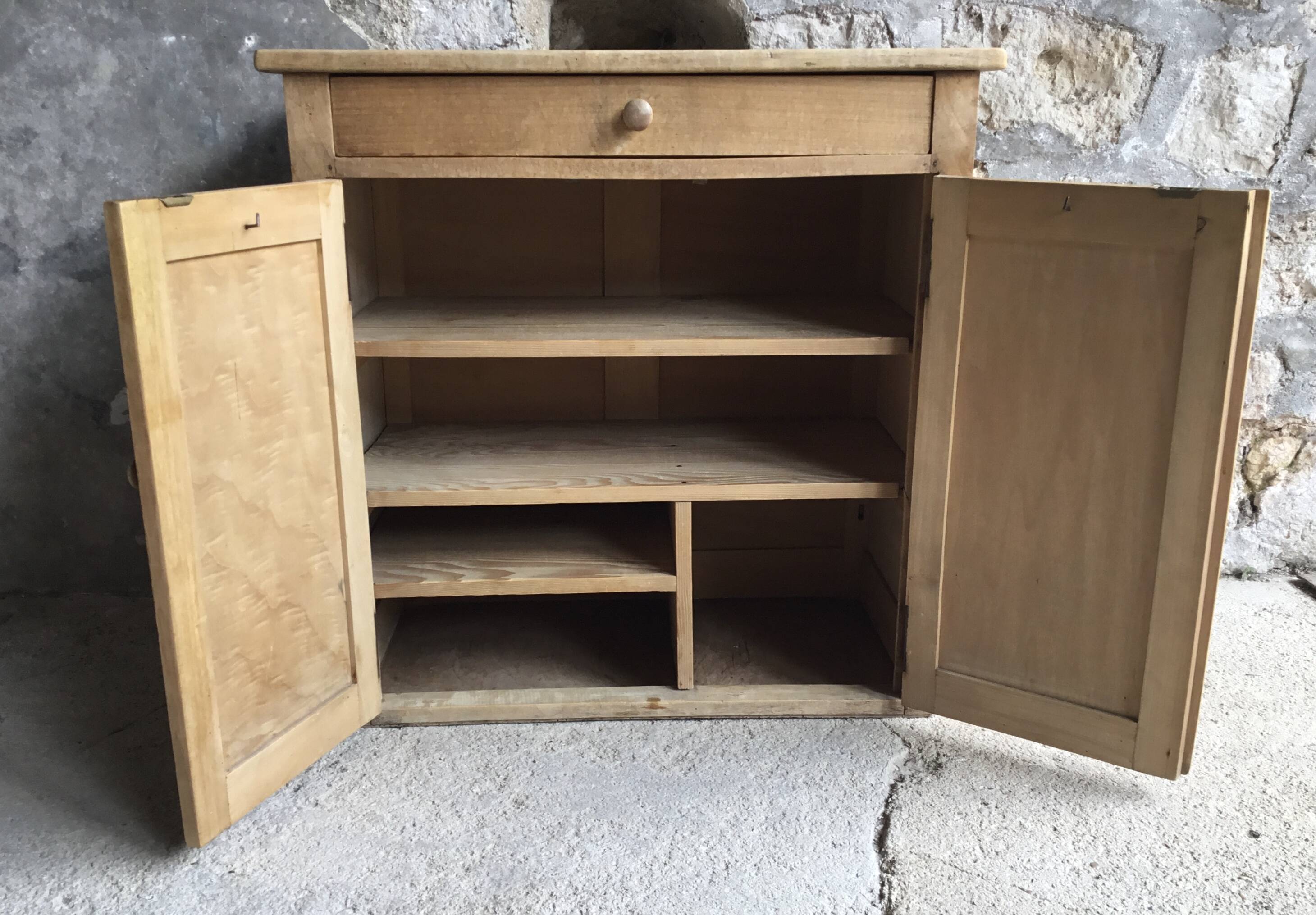 Parisian buffet in raw wood - mid-20th century