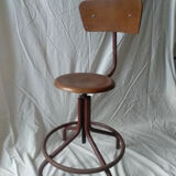 Adjustable workshop chair, steel wood 60s