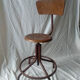 Adjustable workshop chair, steel wood 60s