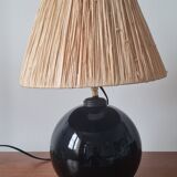 Black glass ball lamp art deco 1930