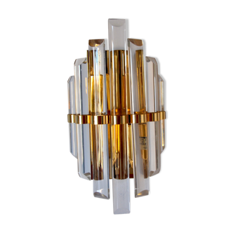 Wall lamp Murano 7 half moon crystals
