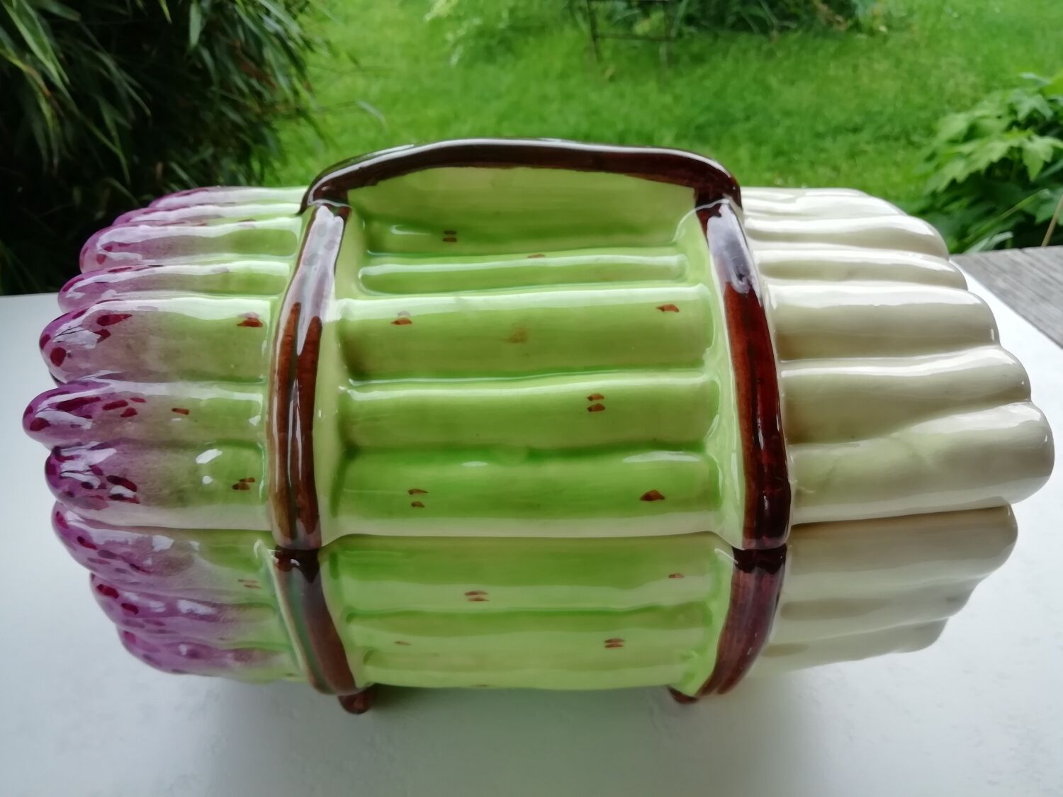 Asparagus barbotine dish