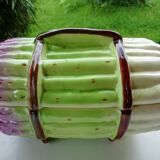 Plat à asperges en barbotine
