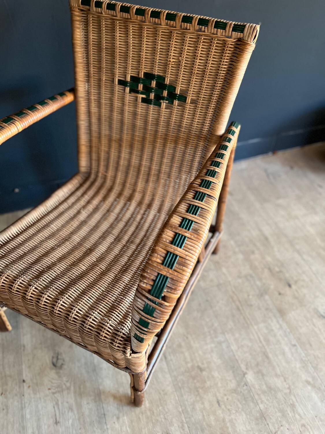 Wicker armchair