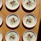 Lot de 12 assiettes anciennes Sarreguemines modèle Ermont
