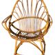 Set of 6 rattan armchairs from the 1960s, France.