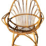 Set of 6 rattan armchairs from the 1960s, France.