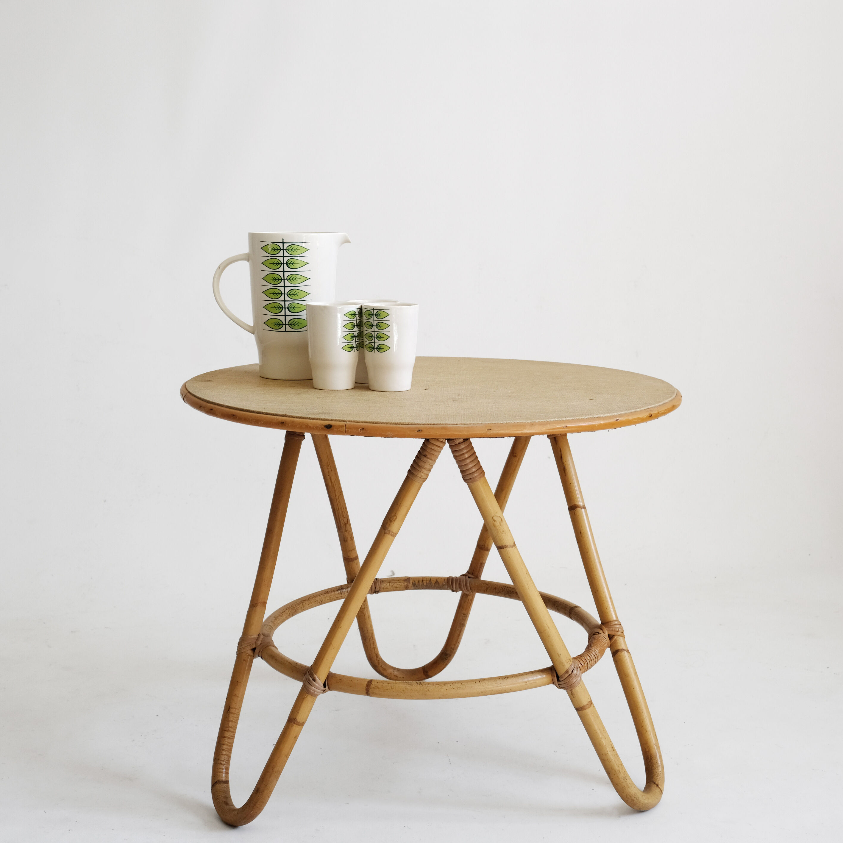 Rattan coffee table from the 60s.