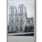 Printed in 1906, Notre-Dame Cathedral, Paris.