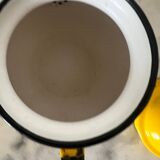 Vintage yellow enamel teapot made in Poland