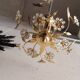 Lustre italien doré fleurs strass vintage Nucleo Eorme