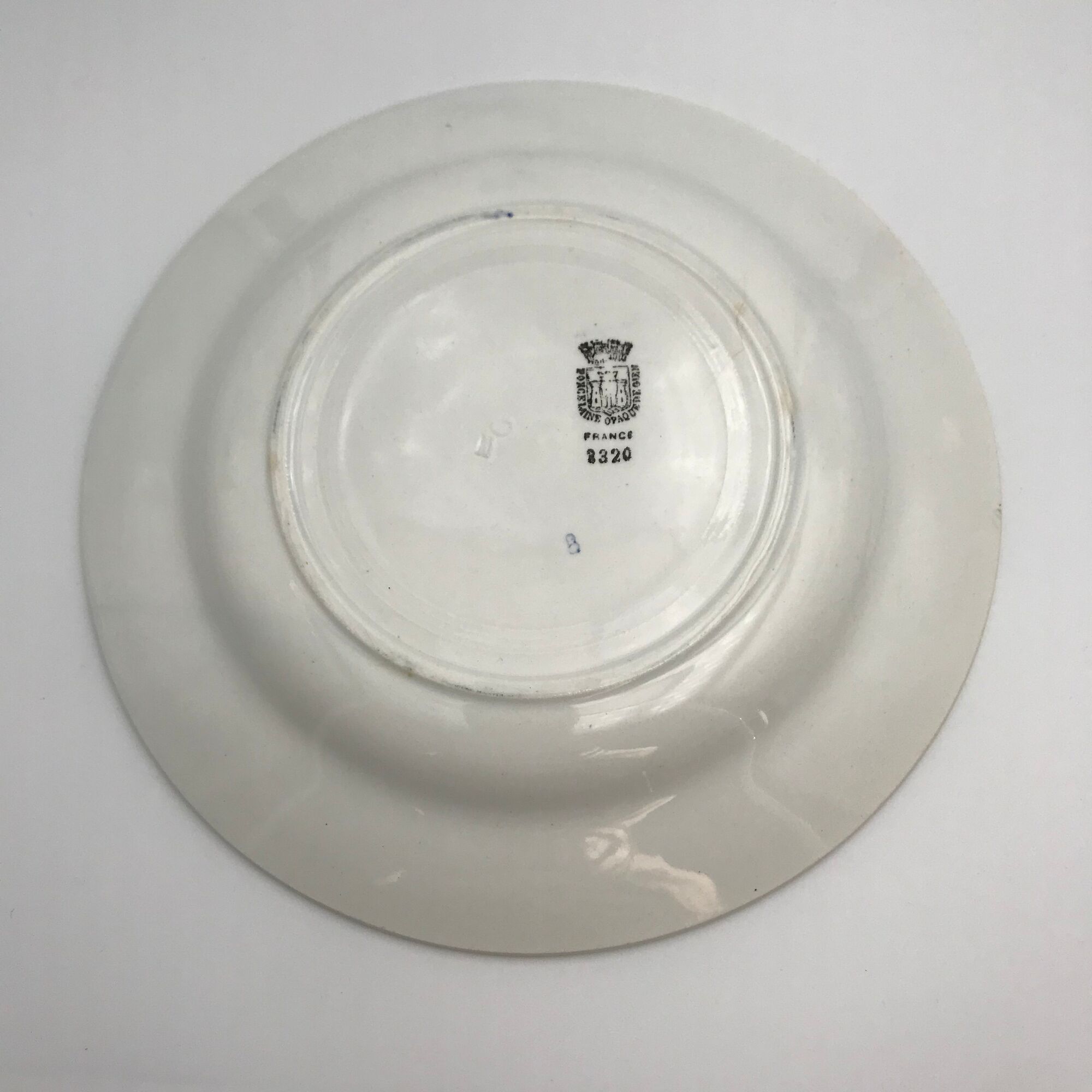 6 assiettes plates bleuets porcelaine opaque de gien