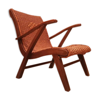 Fauteuil mid-century corde circa 50