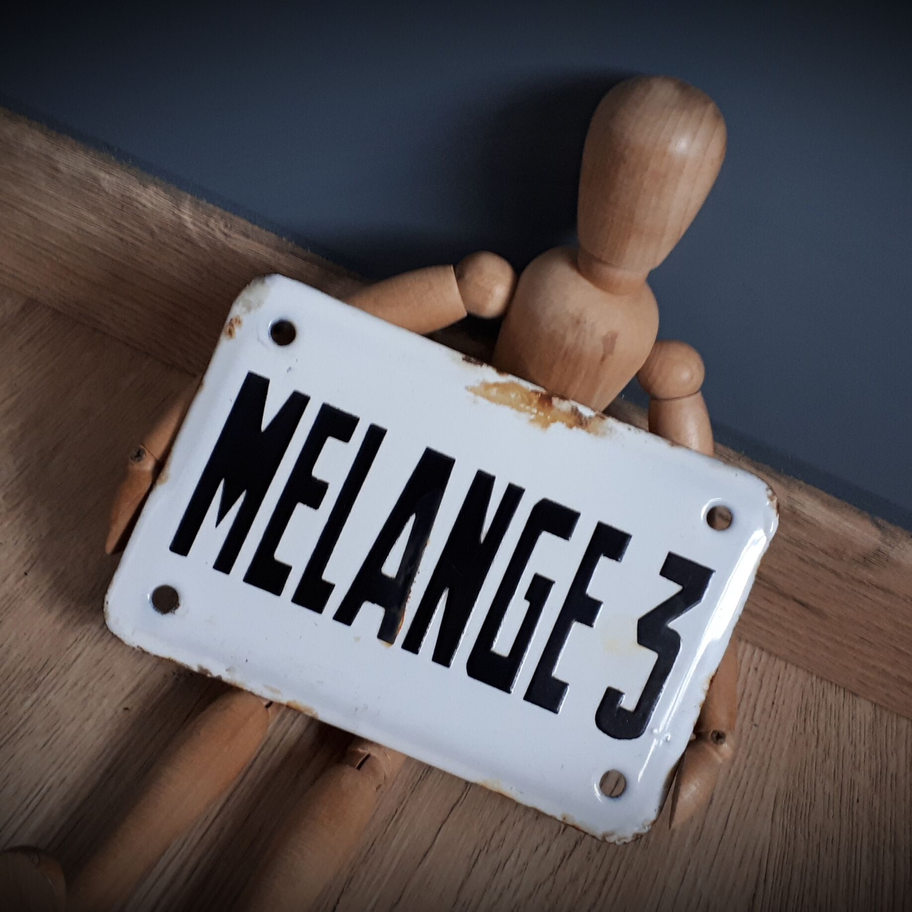 Authentic enameled plate mix 3