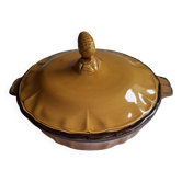 Ochre earthenware soup tureen/vegetable dish from Haute Provence