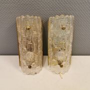 Two stunning wall lamps designed by Carl Fagerlund and produced by Orrefors Sweden for Lyfa Denmark.