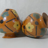 Pair of glazed terracotta vases