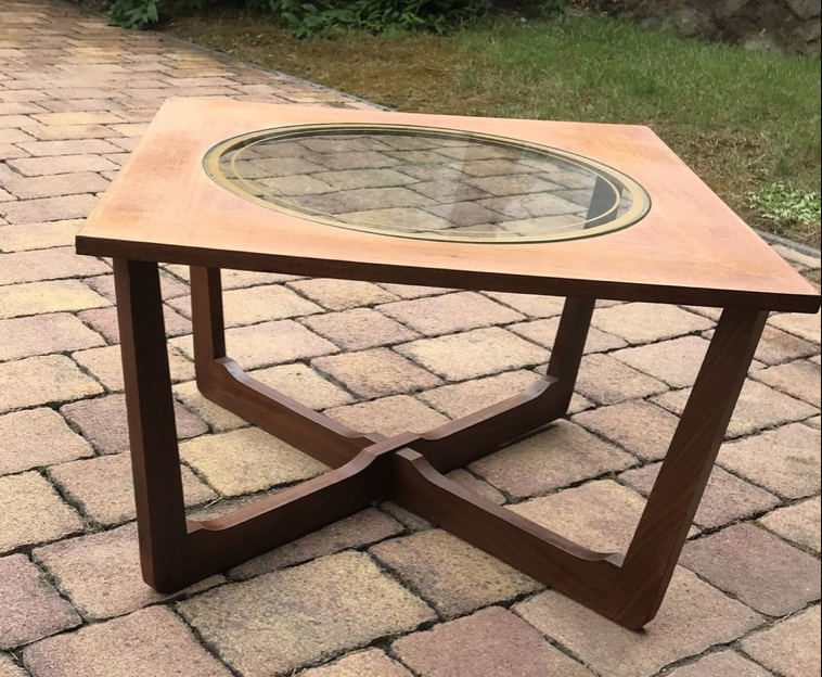 Round glass and gold astro, 1960