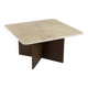 Table basse rectangulaire en travertin et chêne