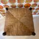 High stool made of wood and straw
