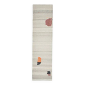 Tapis couloir vintage turc Oushak fait main en laine et coton gris 86x332