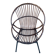 Rattan and metal shell armchair
