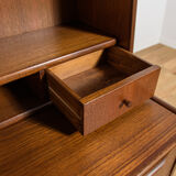 Mid-century teak shelf with pull-out top, Denmark, 1960s