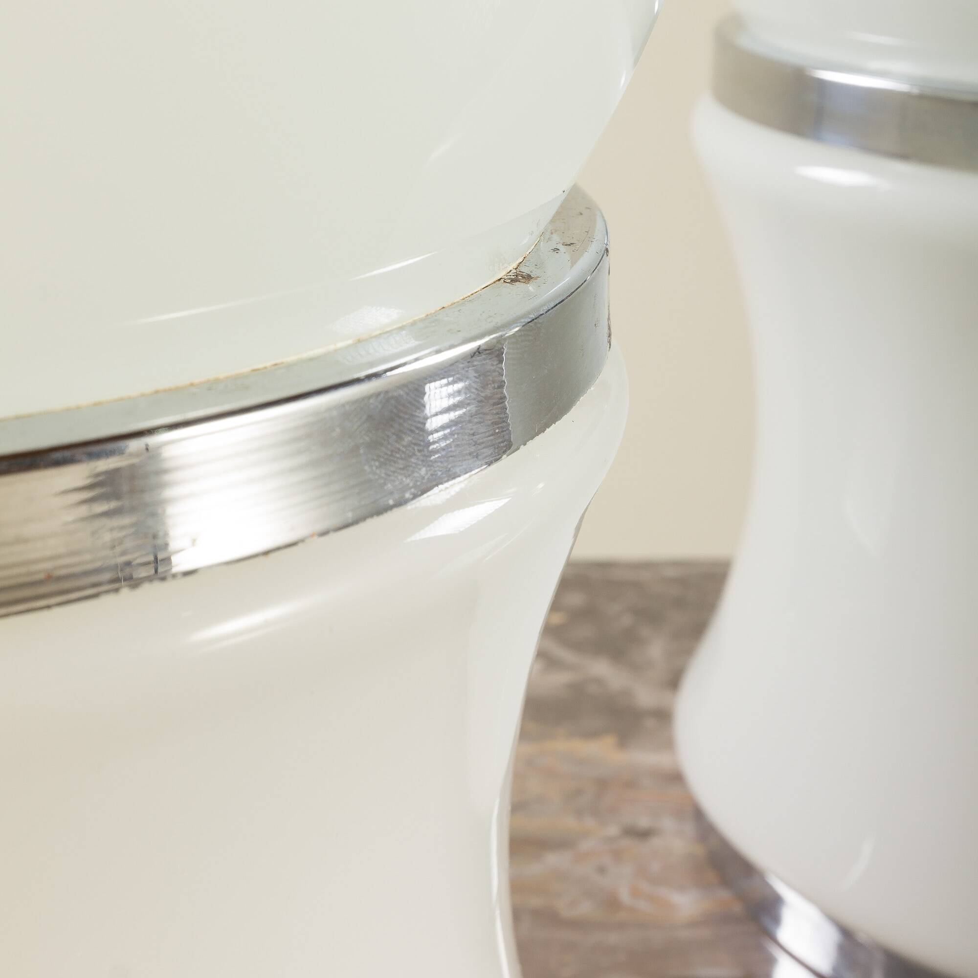 Large Opaline Glass Table Lamp by Goffredo Reggiani for Reggiani,  set of 2