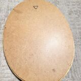 Ancien miroir ovale doré et frise 40x53cm
