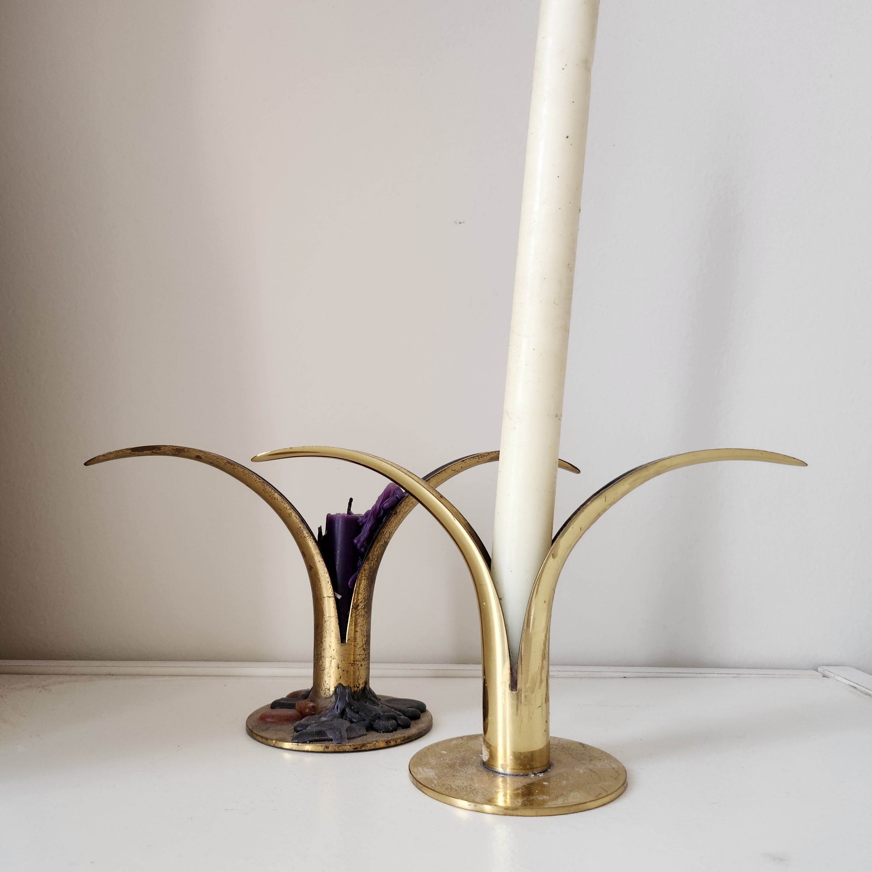 Ystad Metall candle holders Lily model