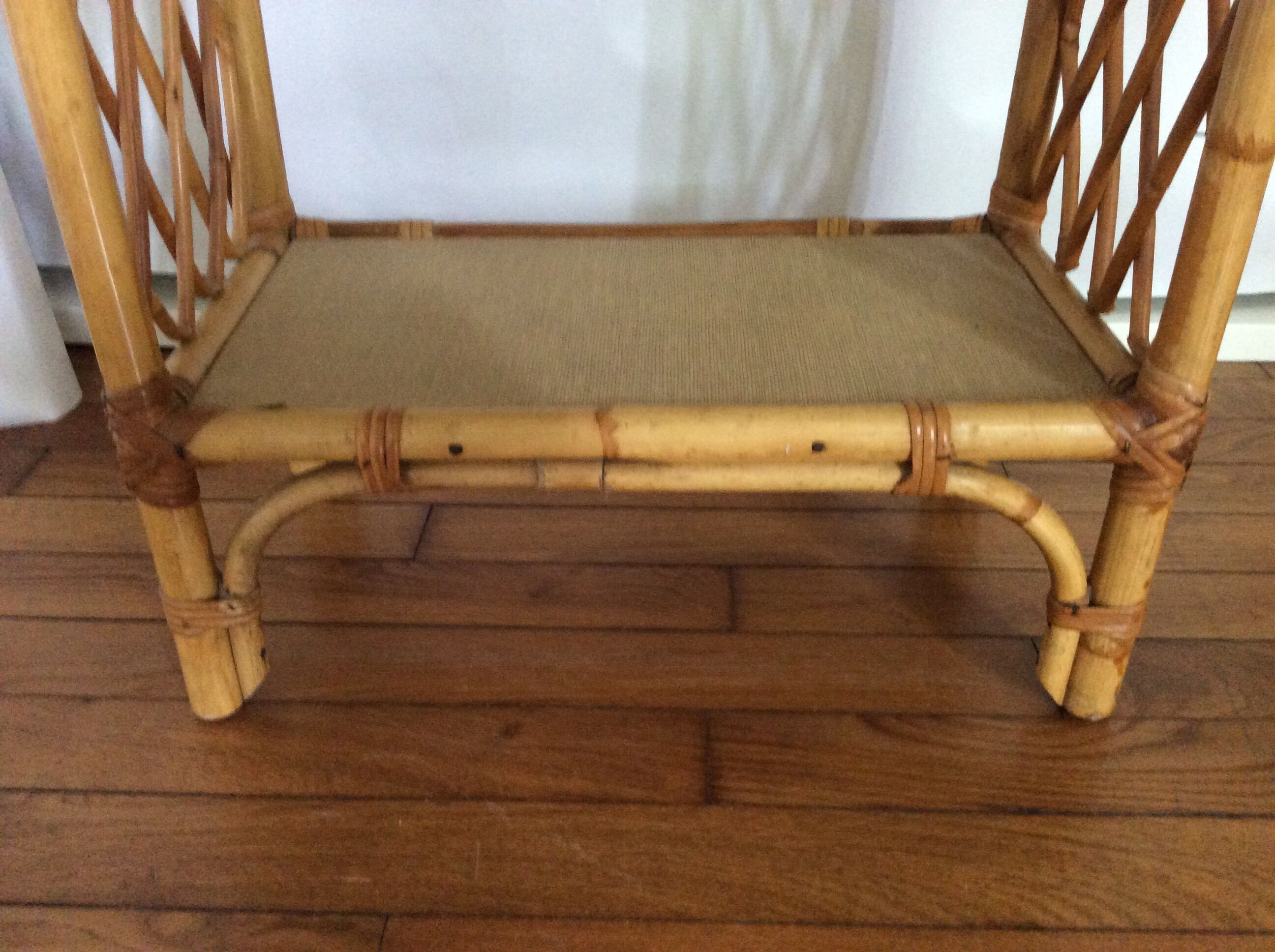 Vintage rattan shelf