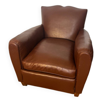 Vintage club chair in faux leather