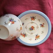 Tasse et sous-tasse pour petit déjeuner années 1960