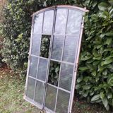 Window L107xH174 industrial curved metal glass roof frame reinforced glass