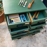 Industrial cabinet with drawers