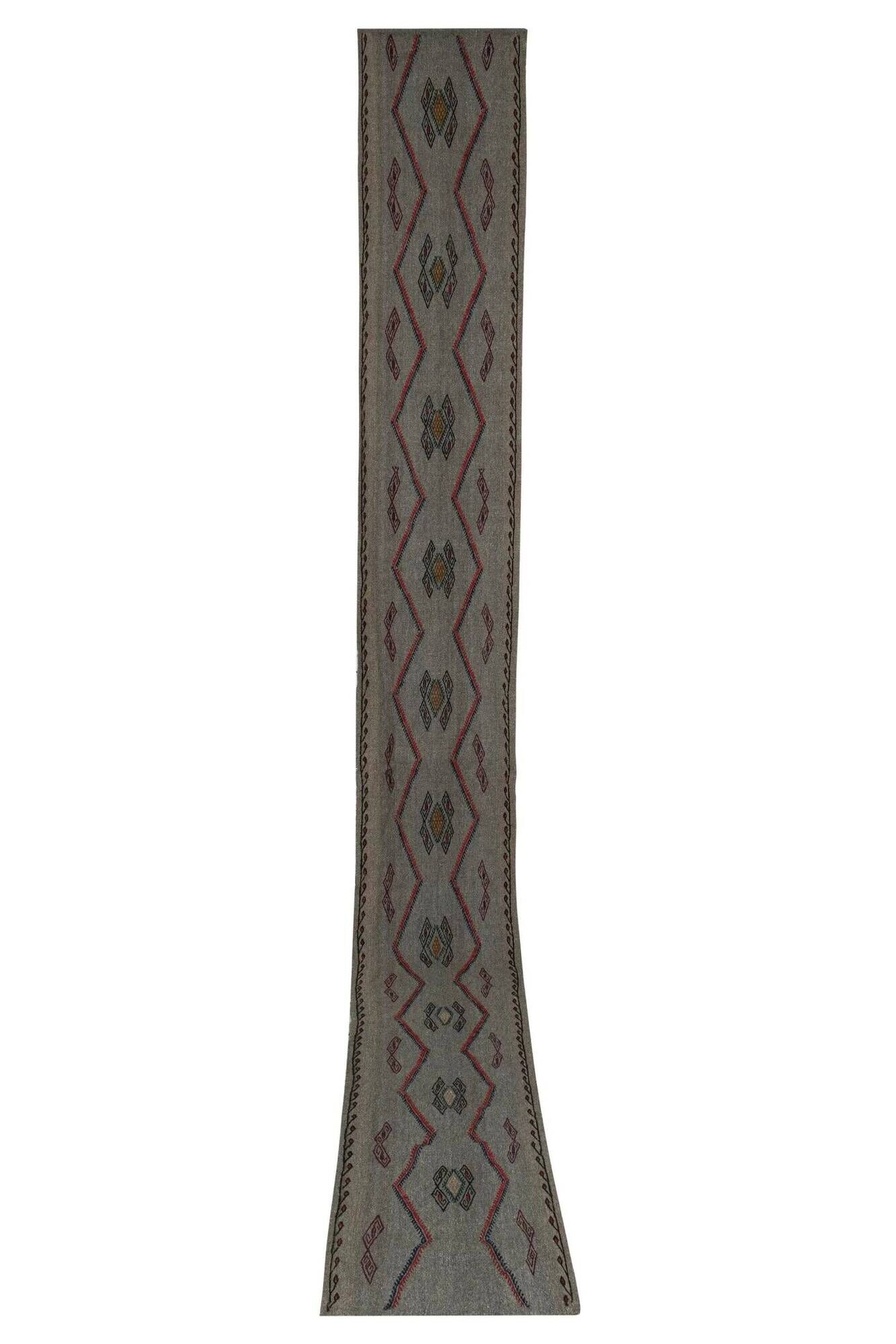 Vintage Turkish hallway rug 60x460 cm